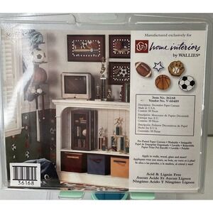 Vtg Wallies Home Interiors Sports Removable Paper Cutouts #36168 Made In USA‎